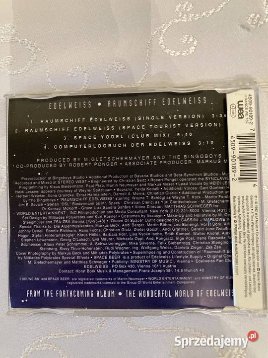 Płyta Cd Single Edelweiss Raumschiff Edelweiss Czerwionka-Leszczyny