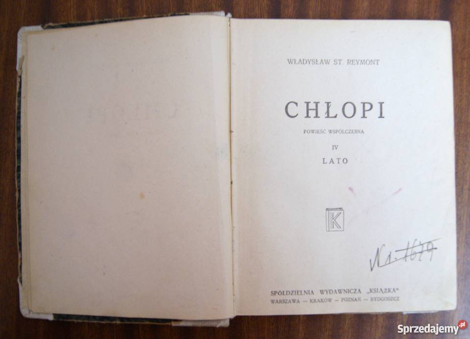 Władysław St Reymont Chłopi t IV literatura piękna - proza polska Proza i poezja Parczew