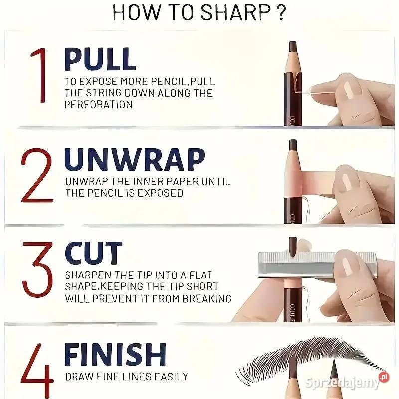 Ołówek Kredka do brwi Wodoodporna Lekka Kawa AS Płock