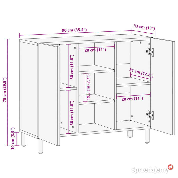 Szafka czarna 90x33x75 materiał drewnopochodny Warszawa sprzedam