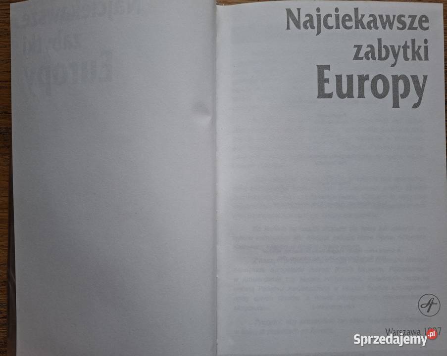 Najciekawsze zabytki Europy Rok wydania 1987 Kraków