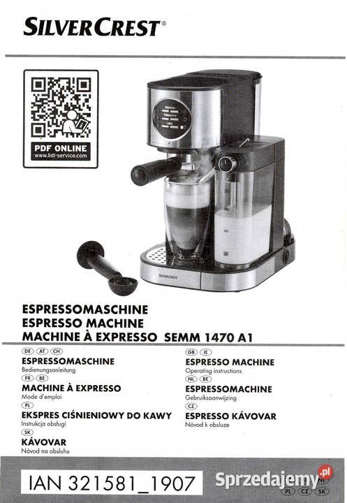 Ekspres do kawy Silvercrest Semm 1470 A1 15 Kraków