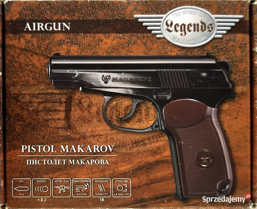 WIATRÓWKA
PISTOLETUMAREX
LEGENDSMAKAROV
4 5 MMBB Tychy