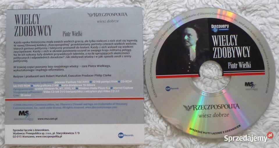 VCD film dokumentalny Piotr Wielki 1 płyta Warszawa