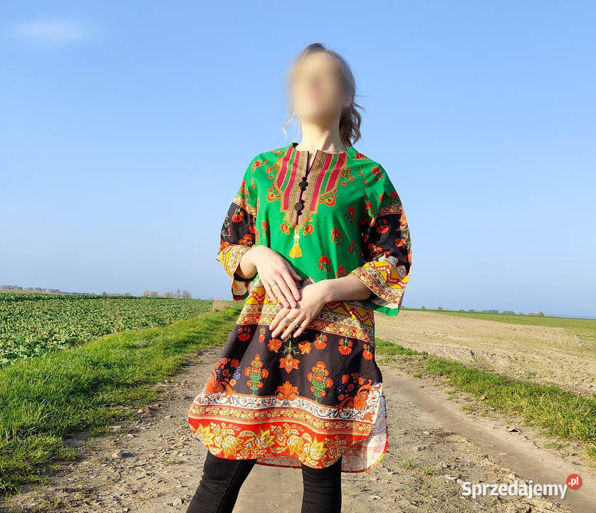 Nowa indyjska tunika S 36 kameez Bollywood zachodniopomorskie
