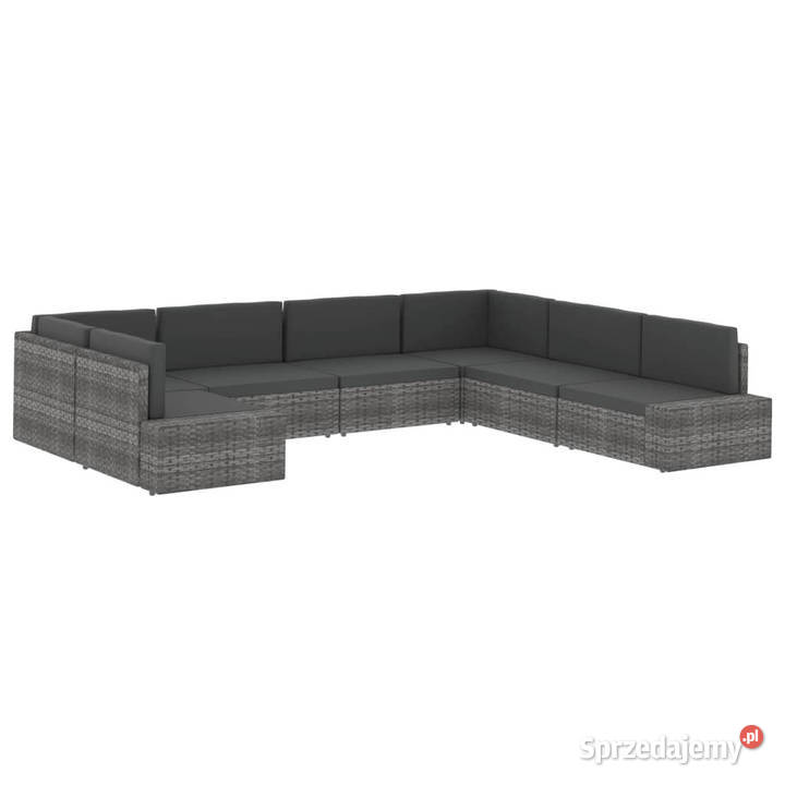 Sofa modułowa 2osobowa rattan PE szara WM49523 Warszawa