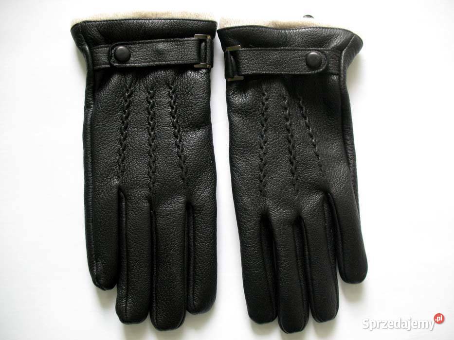 Rękawiczki męskie skóra M mazowieckie Siedlce