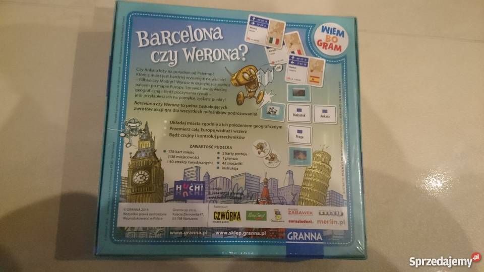 GRANNA Gra Barcelona czy Werona Gra planszowa Kielce