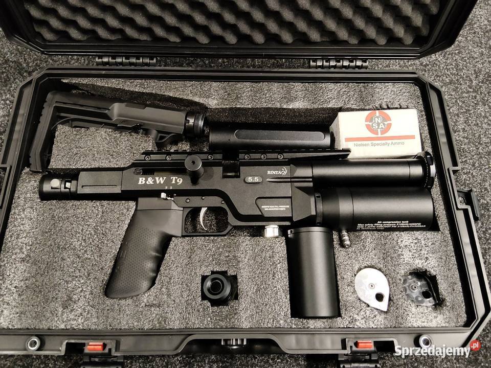 Wiatrówka PCP BINTAC T9 9mm semiauto Tłumik śląskie Częstochowa