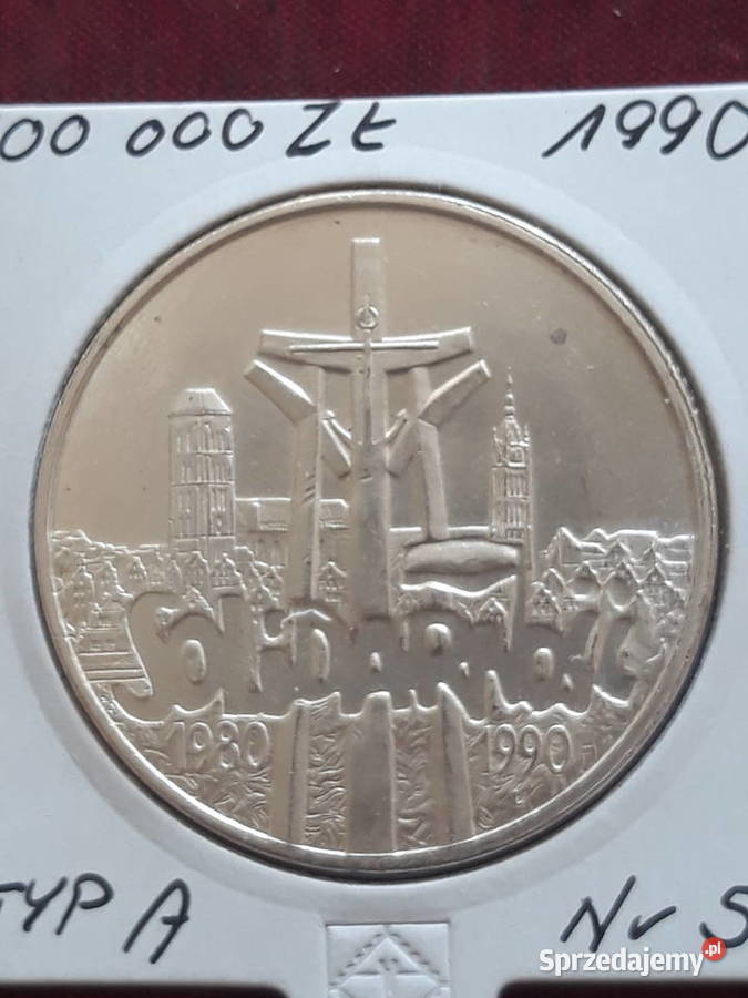 100 000 Solidarność 1990 r Typ A 5 mennicze Konin