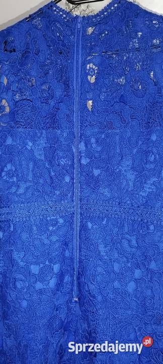 Sukienka koronka chabrowa