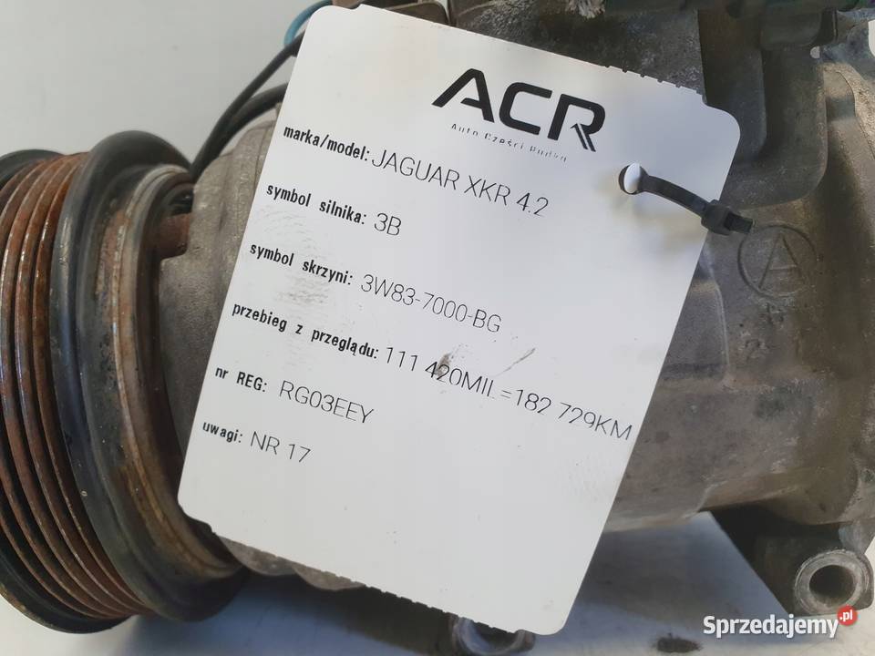 SPRĘŻARKA KLIMATYZACJI Jaguar XK XKR 42 V8 pompa Motoryzacja lubelskie Chełm