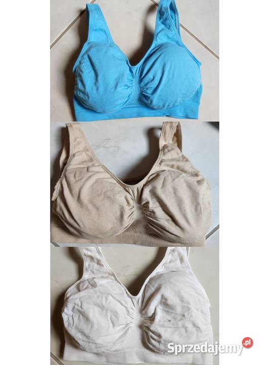 komplet 3 sztuki biustonosz stanik sportowy 75cm Kielce
