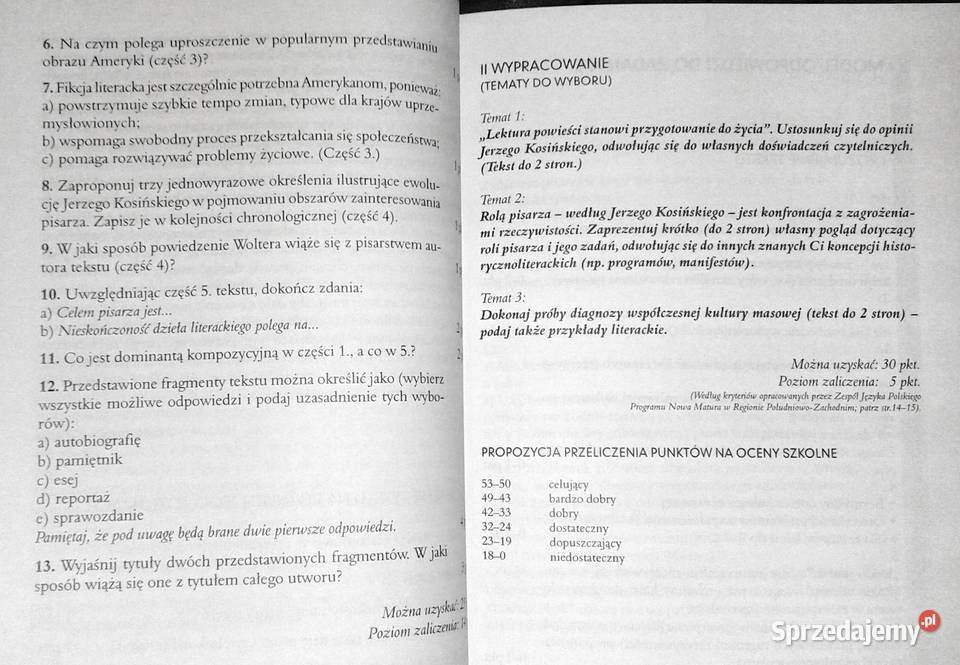 zadania do nowej matury z języka polskiego lubelskie Chełm