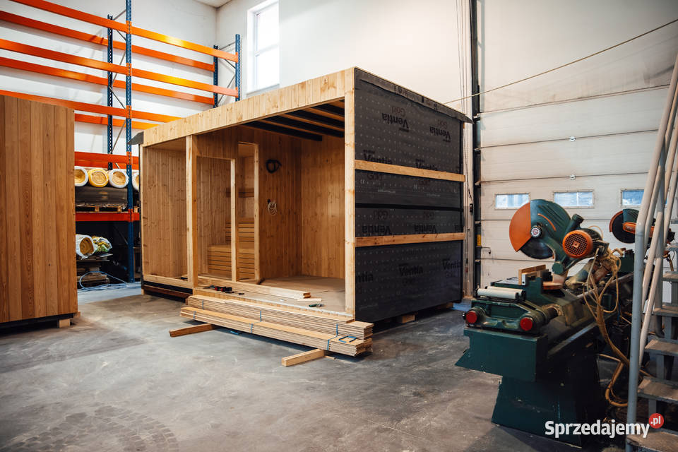 Sauna ogrodowa z przedsionkiem producent projekt Gliwice