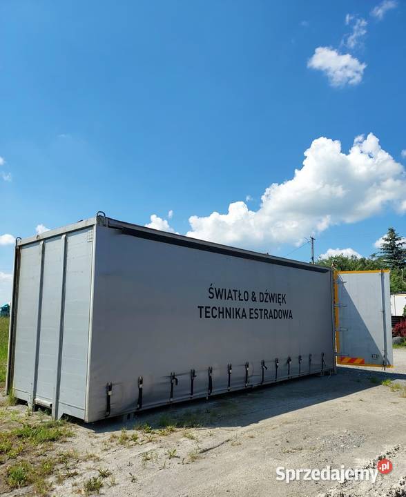 Zabudowa kontener plandeka 7 m długości Łazy