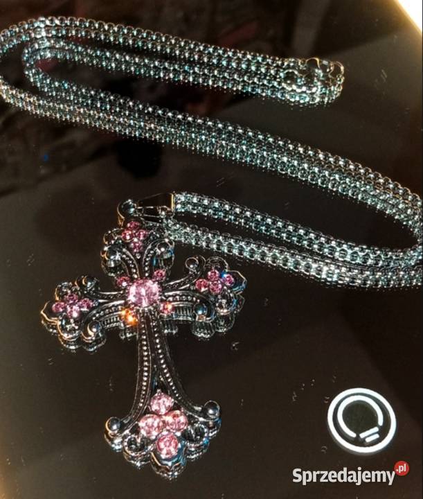 Naszyjnik Krzyżyk Wisiorek Zawieszka Metal