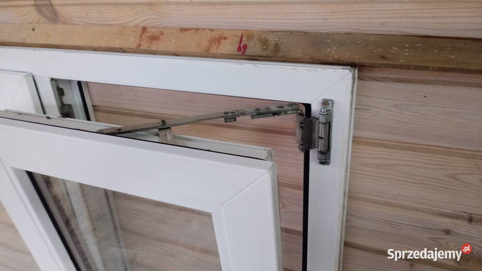 Okno białe PCV 139 x 145 dwuskrzydłowe czyste zachodniopomorskie Wałcz