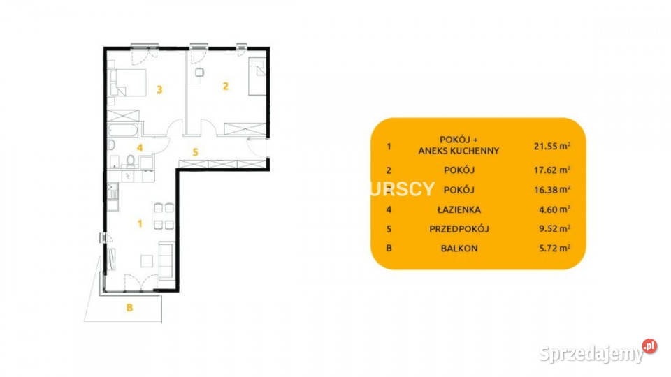 sprzedaży mieszkania Kraków 6967m2 3 pokoje 69.67m2 Nieruchomości