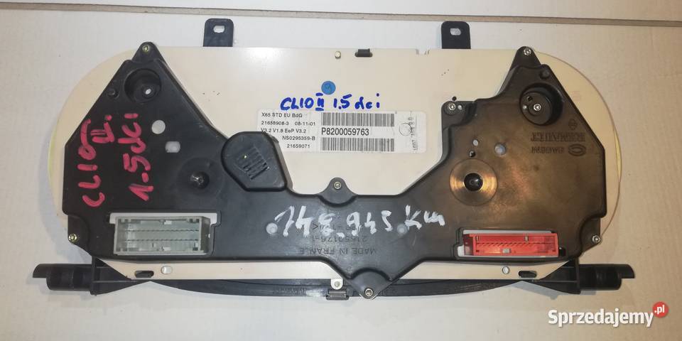 licznik zegary 15dci Renault Clio 2 lift r0210 Wyposażenie wnętrza łódzkie Piotrków Trybunalski