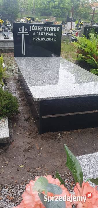 Granit strzegomski nagrobki z montażem na śląskie Lubliniec