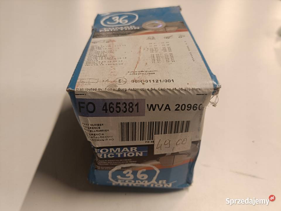 VW Passat B4 GOLF III Vento Jetta TYLNE KLOCKI Chełm