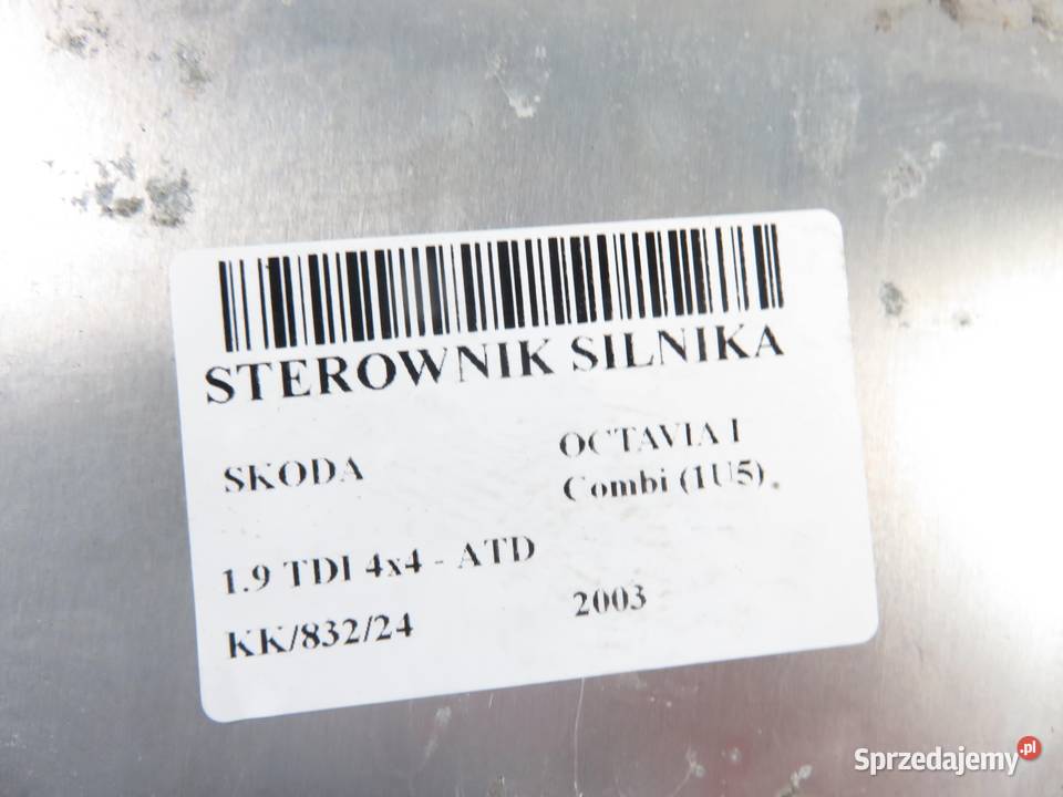 STEROWNIK SKODA OCTAVIA I 19 TDI 038906019DL