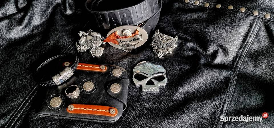 Skórzany sygnowany oryginalny pas Harley Sochaczew