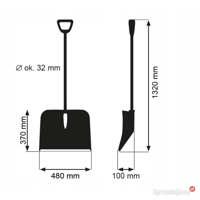 Łopata do śniegu VERKATTO mocna aluminiowy