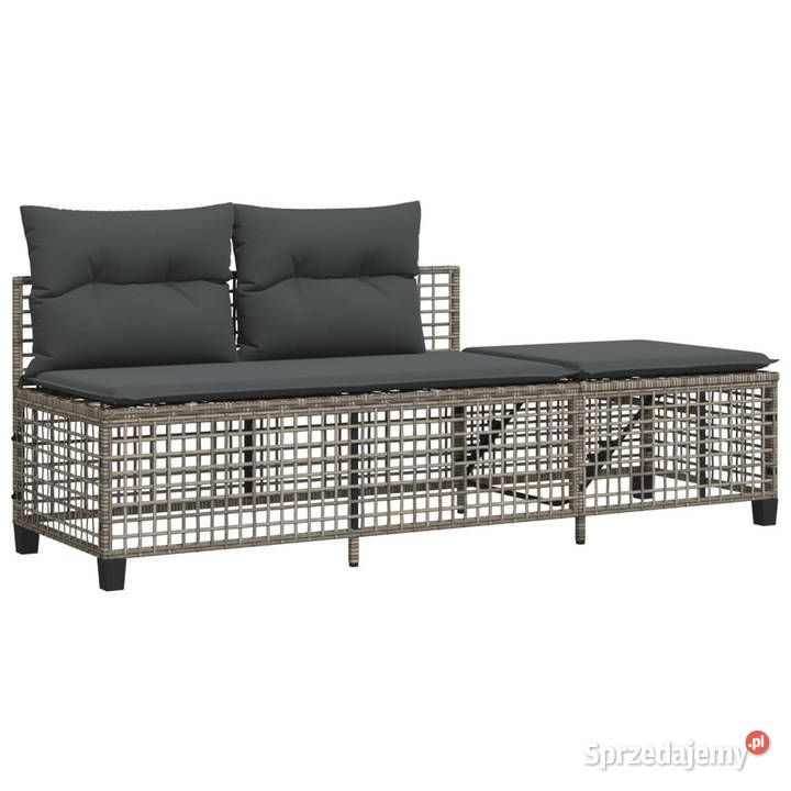 3cz narożna sofa ogrodowa z poduszkami szara mazowieckie Warszawa