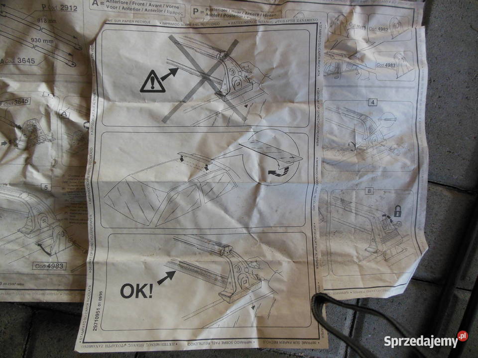 5910310 BGAŻNIK DACHOWY FIAT SIENA Kozy sprzedam