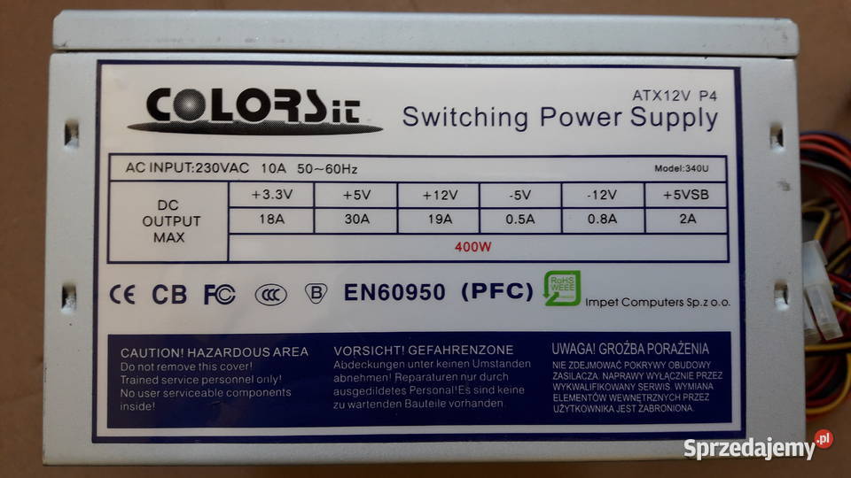 Zasilacze komputerowe różne modele Warszawa sprzedam