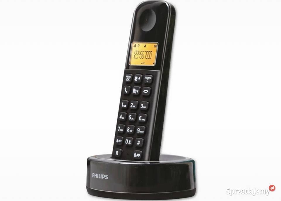 Telefon bezprzewodowy Philips D1651B01 NOWY Telefony bezprzewodowe mazowieckie Warszawa