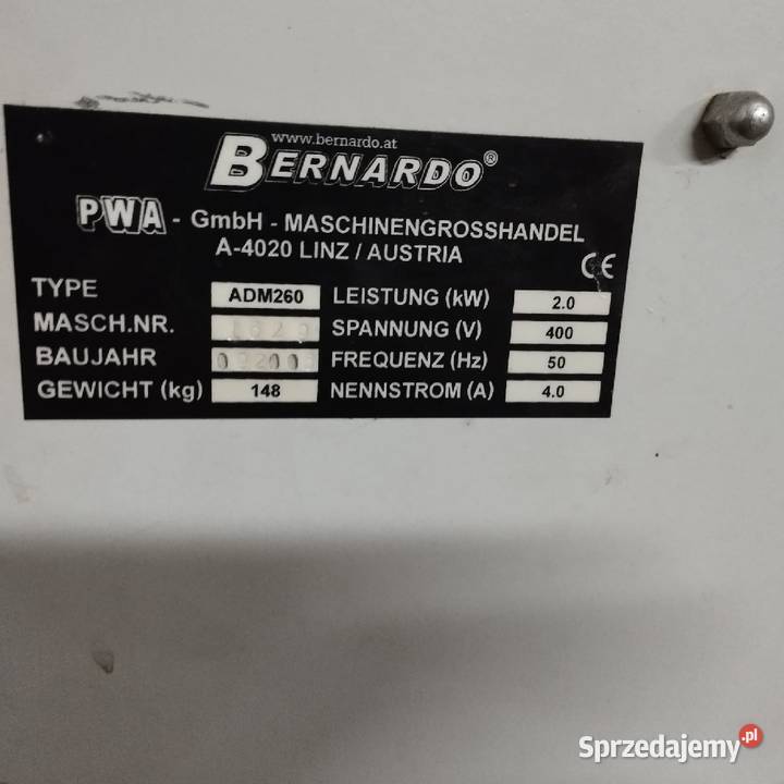 Heblarka grubościówka Bernardo 25 50 MMM Produkcja Maków Podhalański sprzedam