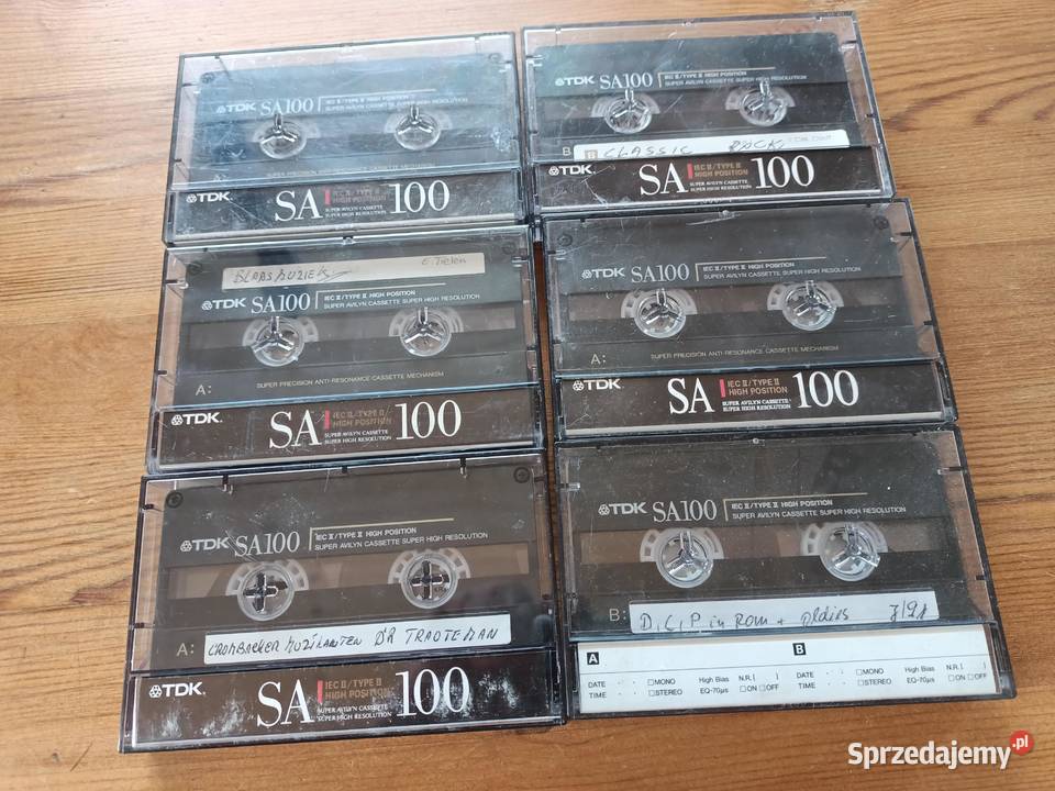 6 kaset TDK SA100 kaseta Kraków