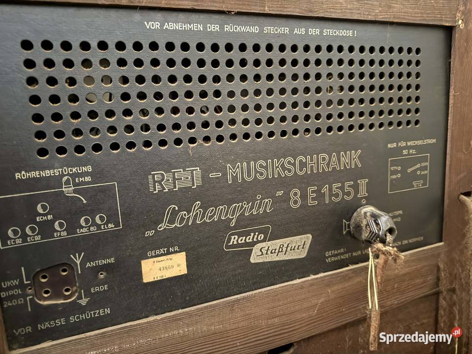 RFT Musikschrank lohengrin 8E155II radiola szafa Poznań