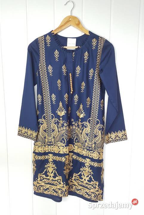 Nowa granatowa tunika indyjska kameez kurta