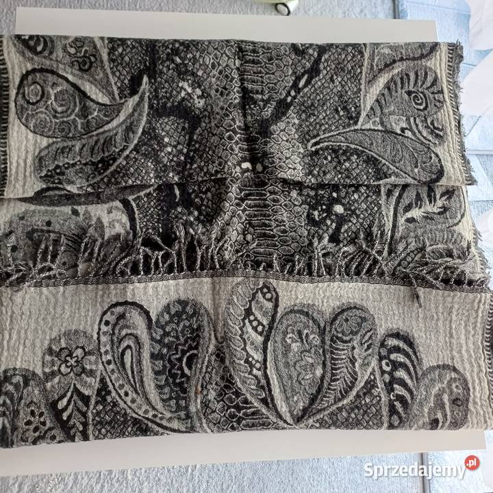 Szalik czarno szary monnari 180x60 łódzkie Sieradz