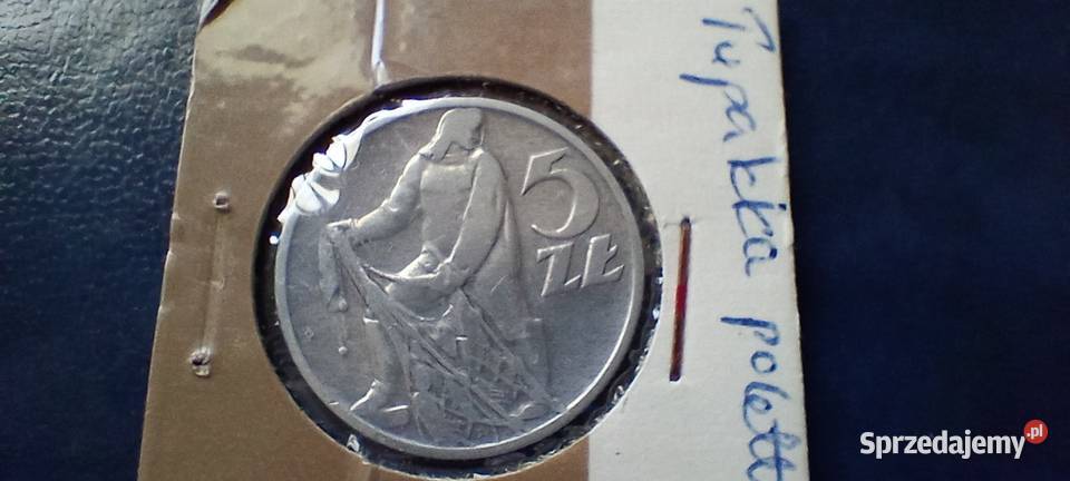Stare monety 5 złotych 1959 Rybak PRL Polska Lesko