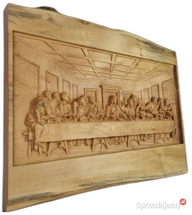 Ostatnia Wieczerza drewniana płaskorzeźba drewno Malechowo sprzedam
