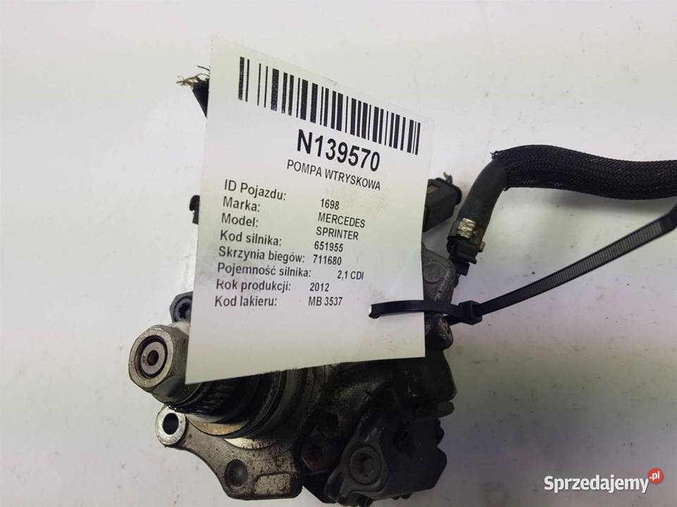 POMPA WTRYSKOWA SPRINTER 313 A6510701201 Lipno sprzedam