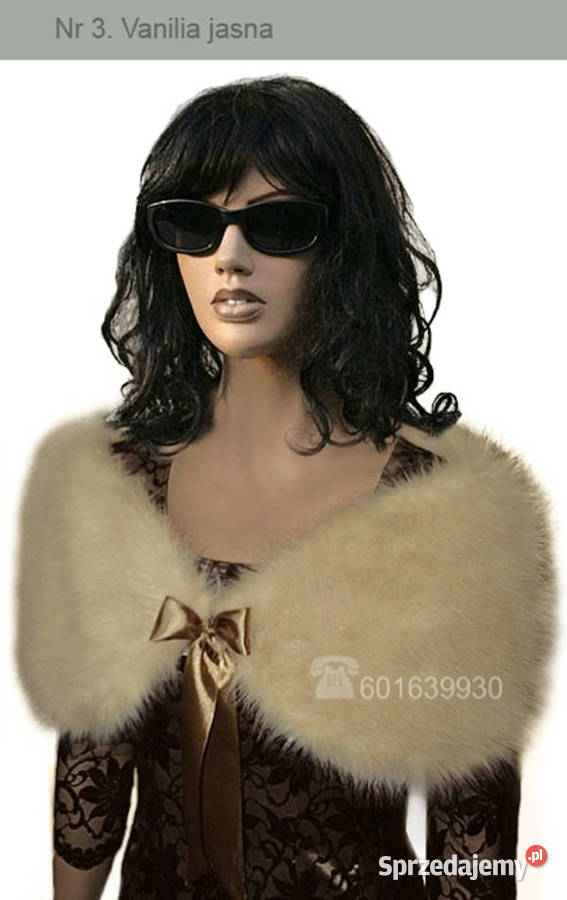 Wizytowa ETOLA FUTRZANA bolerko szal narzutka Tarnów