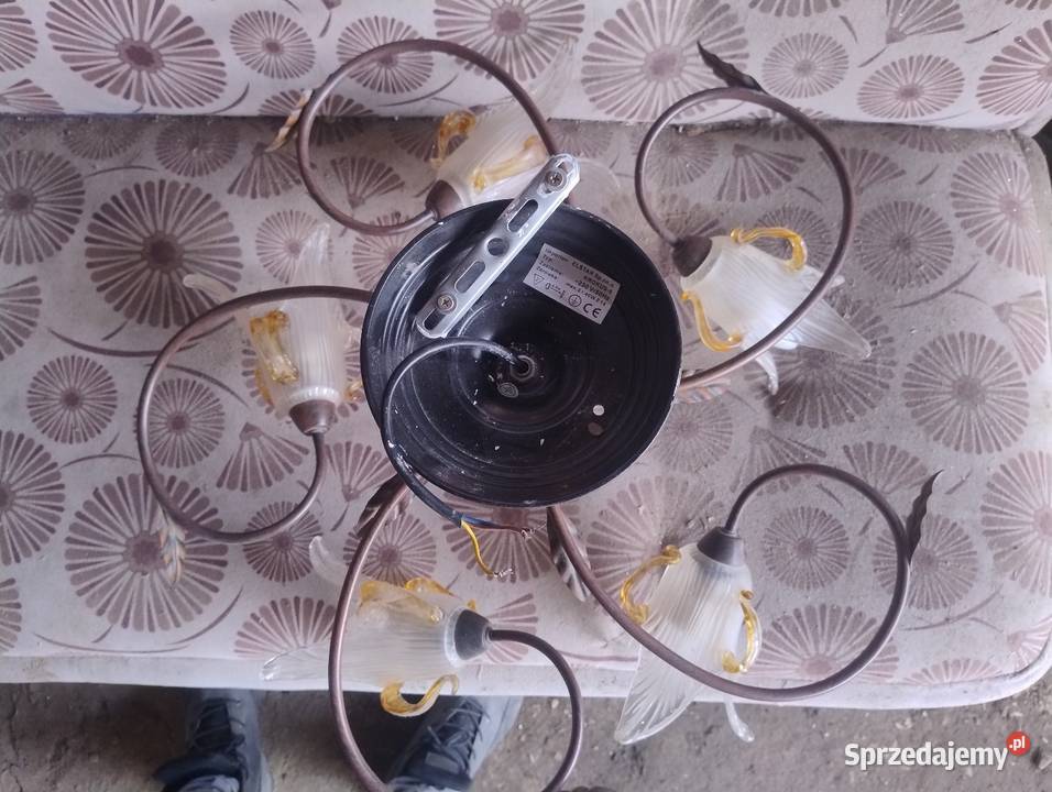 Żyrandol sufitowy pięcioramienny