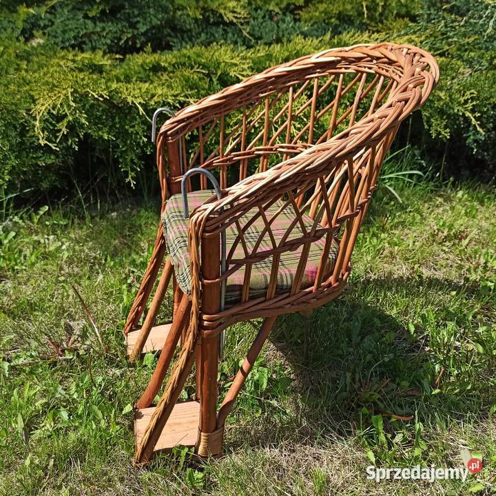 Fotelik wiklinowy na rower dzieci