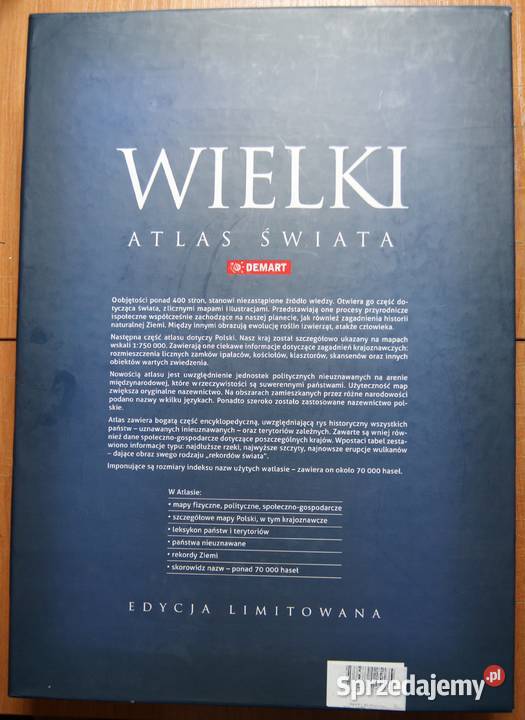 Wielki Atlas Świata DeMart Parczew sprzedam