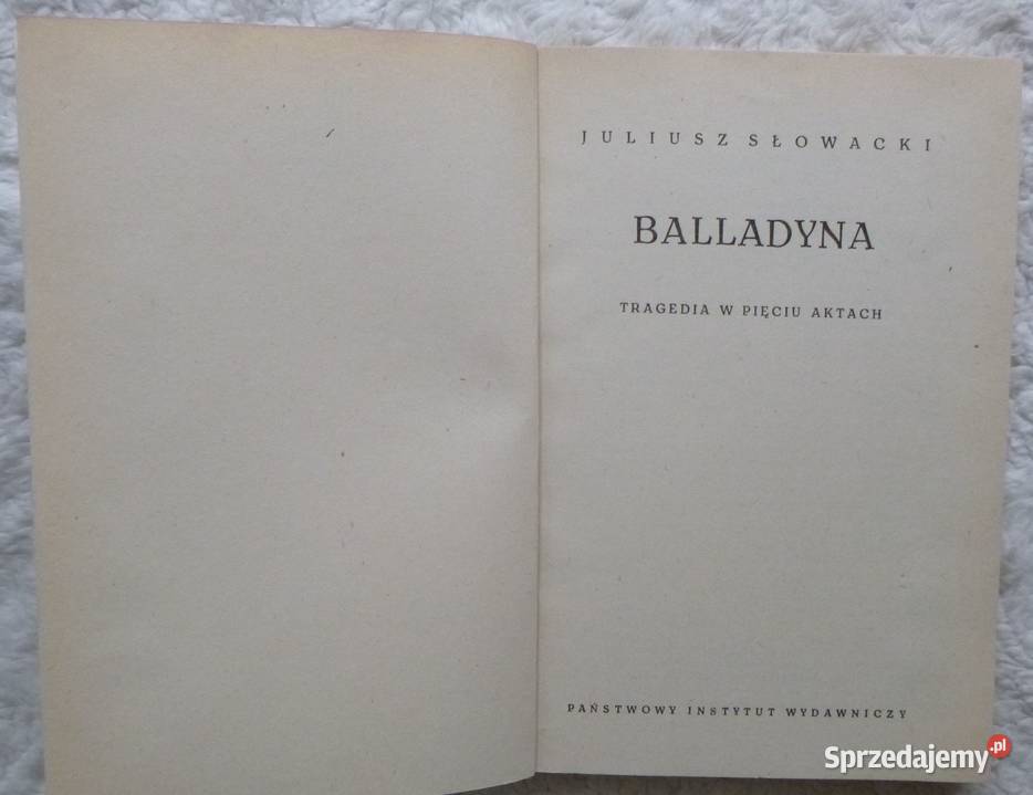 Balladyna Juliusz Słowacki ISBN 8306000412 Warszawa sprzedam