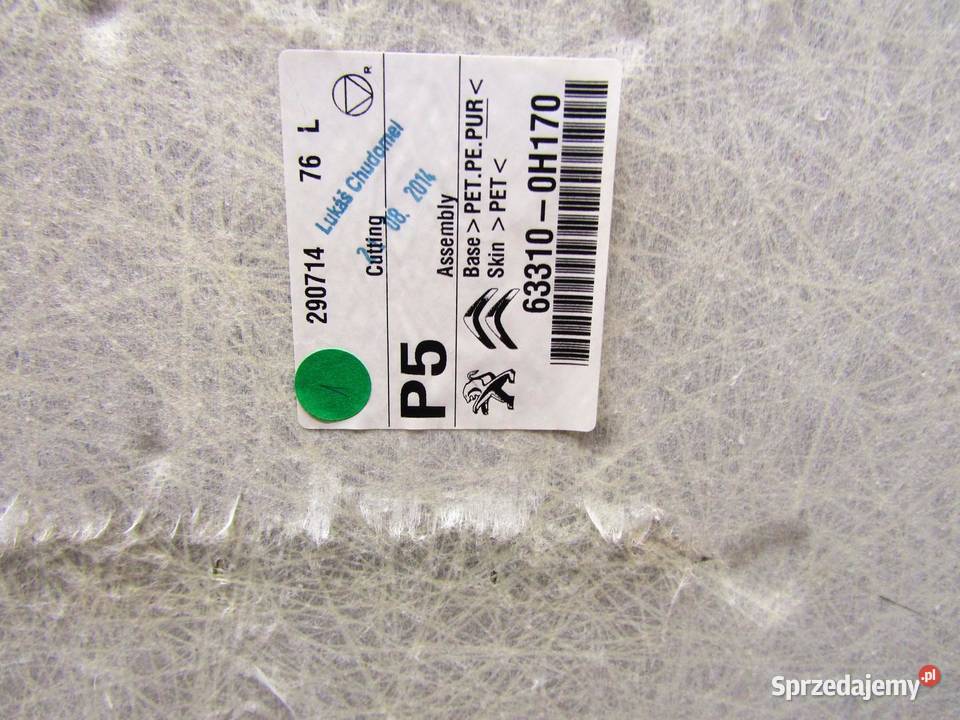 PODSUFITKA SUFIT JASNY CITROEN C1 II 108 AYGO lubelskie sprzedam