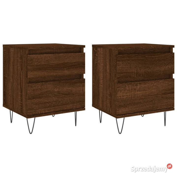 Szafki nocne 2 brązowy dąb 40x35x50 WM830683 Warszawa