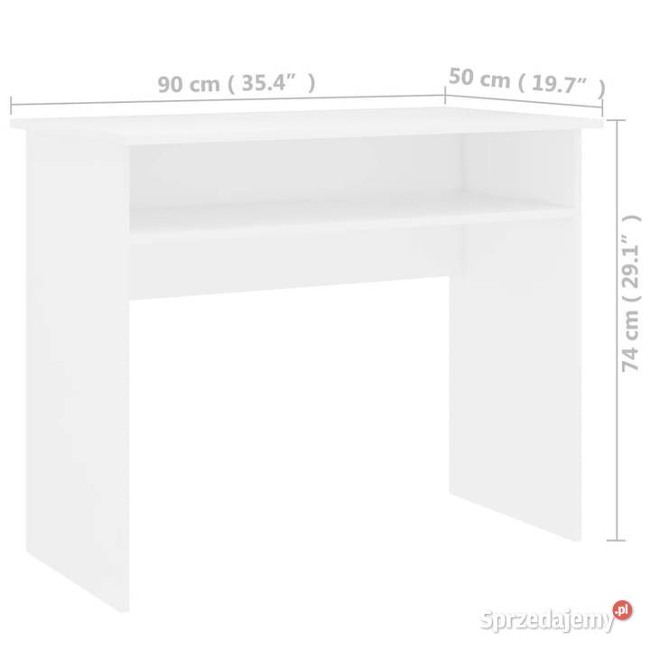 Biurko białe 90x50x74 materiał drewnopochodny sprzedam