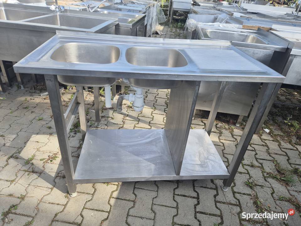 Zlew Gastronomiczny 2 Komorowy Z Półką 1206085 B Ostrów Wielkopolski